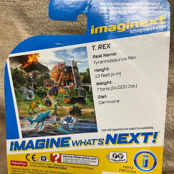 Jurassic World Imaginext T-Rex Dinosaur New - Picture 7 of 7
